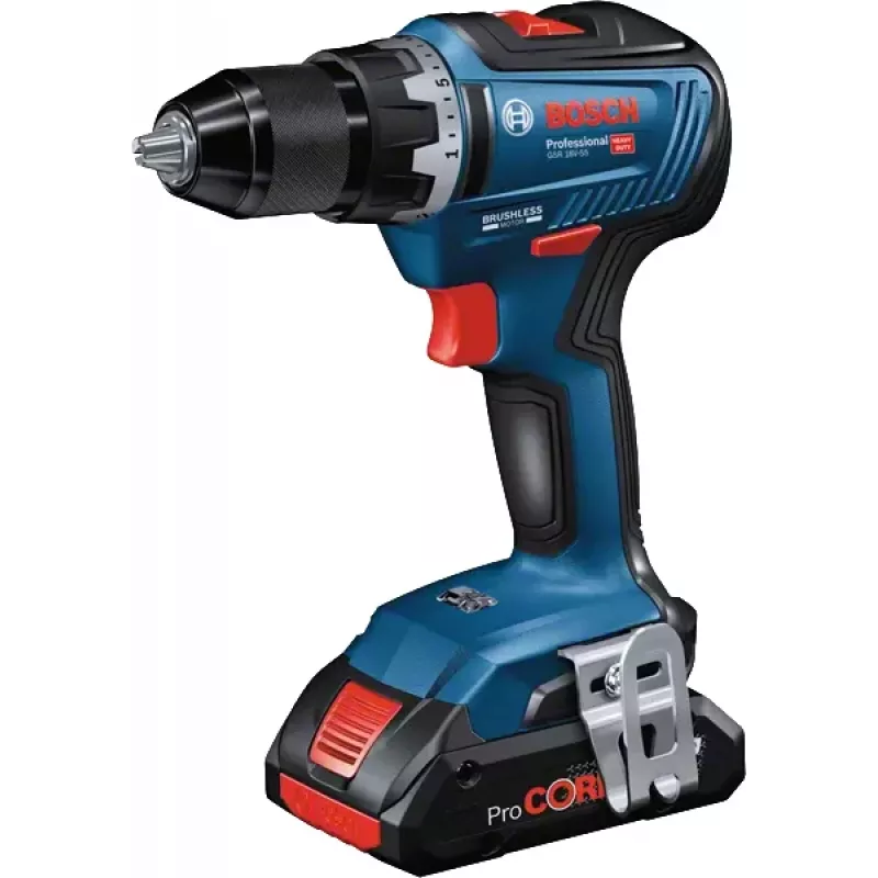 Bosch GSR 18V-55 1800 U/min 1 kg Μαύρο, Μπλε