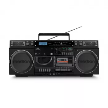 Μουσικό σύστημα MEDION LIFE P66538 — 20 W, Ηχείο 2 δρόμων, DAB+/FM/PLL, Bluetooth, Οθόνη LCD, μαύρο