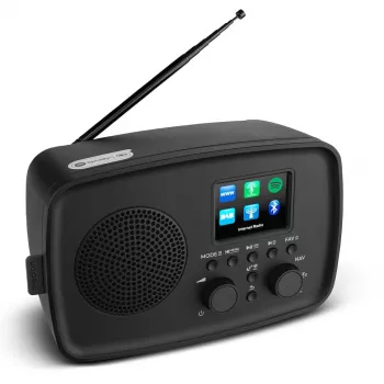 Ραδιόφωνο internet MEDION 50078817 — DAB+/FM, Wi‑Fi (802.11a/b/g), 5W RMS, 2,4 inch TFT, μαύρο, υποστήριξη Spotify, IPX1