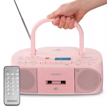 Προσωπικό ραδιόφωνο MEDION 50079336 — DAB+ FM PLL δέκτης, οθόνη LCD, Bluetooth 10 m, 6 W RMS, έξοδος 3,5 mm