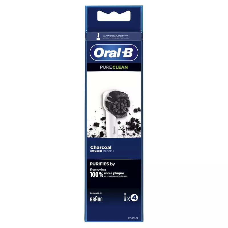 Oral-B Pure Clean ανταλλακτικές κεφαλές οδοντόβουρτσας, 4 τεμ., λευκές (350053)