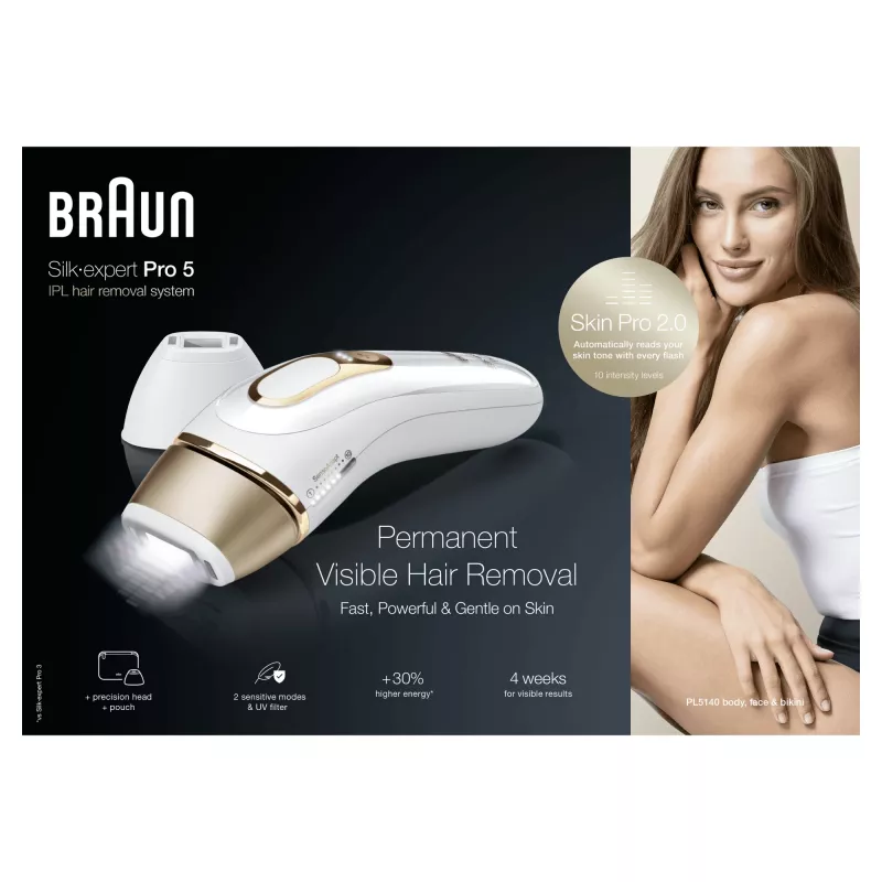 Braun Silk-expert Pro Silk·expert Pro 5 PL5140 Intense Pulsed Light (IPL) χρυσό, λευκό