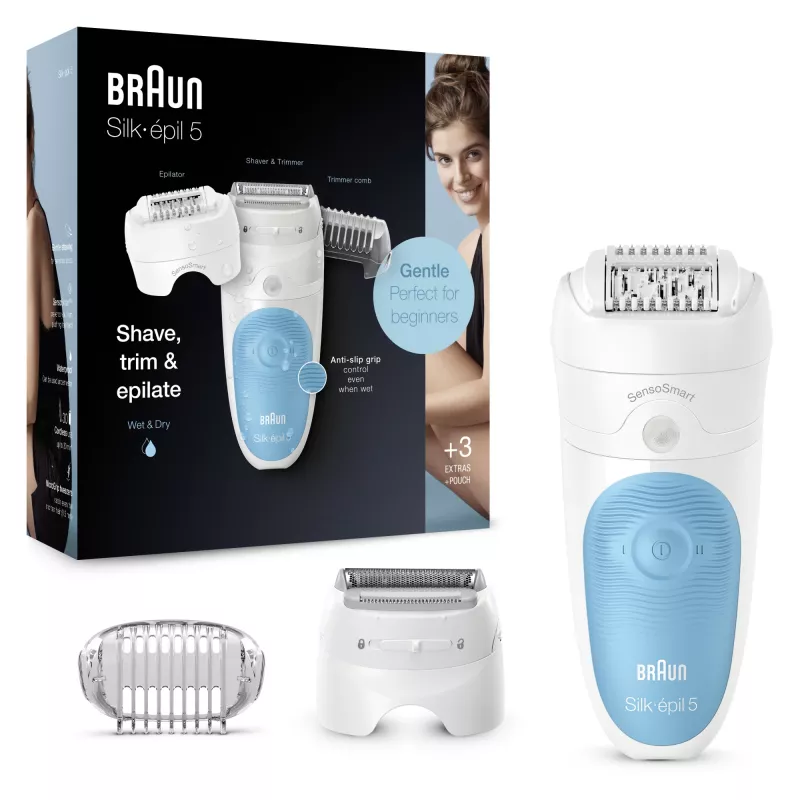 Braun Silk-épil 5 SES 5-605 28 τσιμπιδάκια μπλε, λευκό