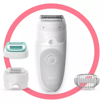 Braun Silk-épil 5 81770430 αποτριχωτική συσκευή 28 τσιμπιδάκια λευκό