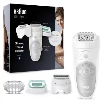 Braun Silk-épil 5 81770430 αποτριχωτική συσκευή 28 τσιμπιδάκια λευκό