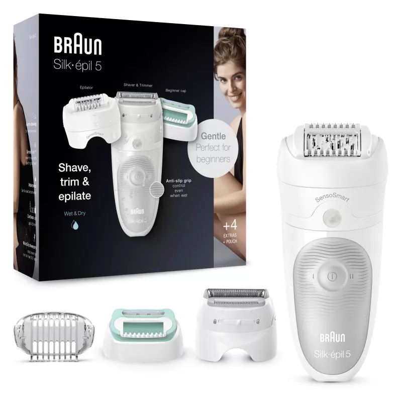 Braun Silk-épil 5 81770430 αποτριχωτική συσκευή 28 τσιμπιδάκια λευκό