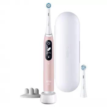 Oral-B iO 6S δονούμενη ηλεκτρική οδοντόβουρτσα ενηλίκων ροζ, λευκό