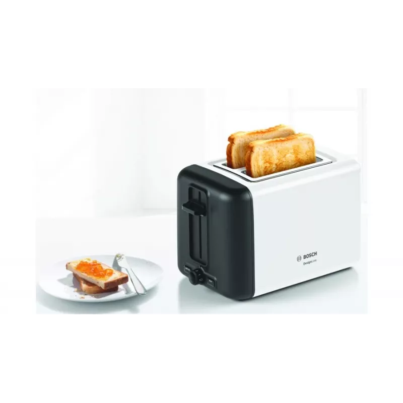Bosch TAT3P421DE τοστιέρα 2 φέτες 970 W μαύρο, λευκό