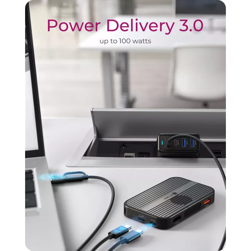 ICY BOX IB-DK4071M-CU31 USB 3.2 Gen 2 (3.1 Gen 1) Type-C μαύρο