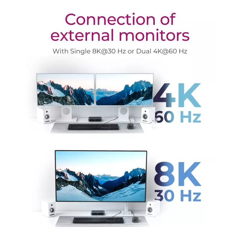 ICY BOX IB-HUB801-TB4 Thunderbolt 4 40000 Mbit/s ανθρακί, μαύρο