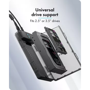 ICY BOX Spade Base 388 θήκη για 2,5 ίντσες/3,5 ίντσες SATA SSD/HDD