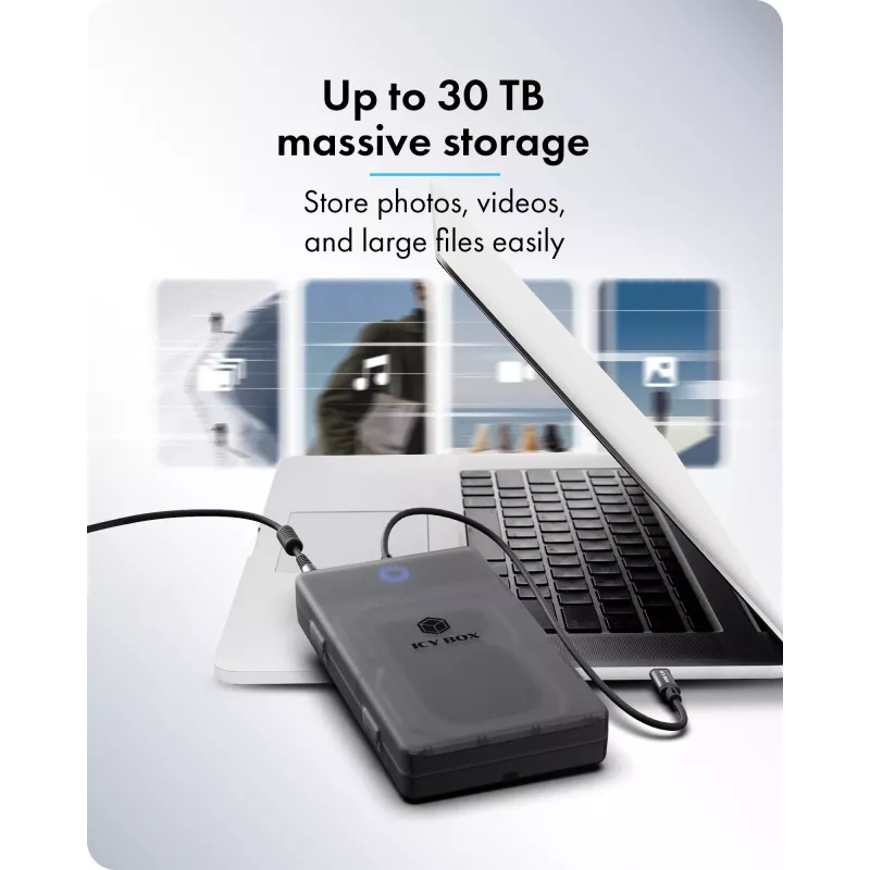 ICY BOX Spade Base 388 θήκη για 2,5 ίντσες/3,5 ίντσες SATA SSD/HDD