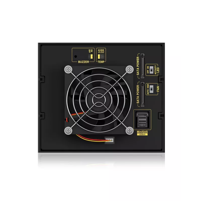ICY BOX IB-574SSK-12G 8,89 cm (3,5 ίντσες) backplane μαύρο