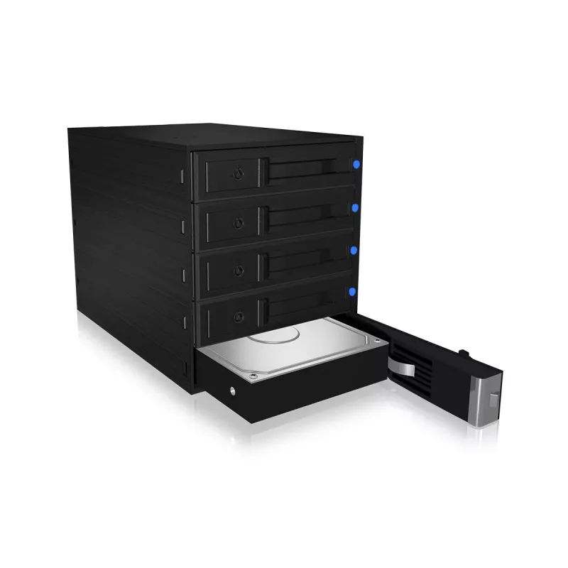 ICY BOX IB-575SSK-12G 8,89 cm (3,5 ίντσες) backplane μαύρο