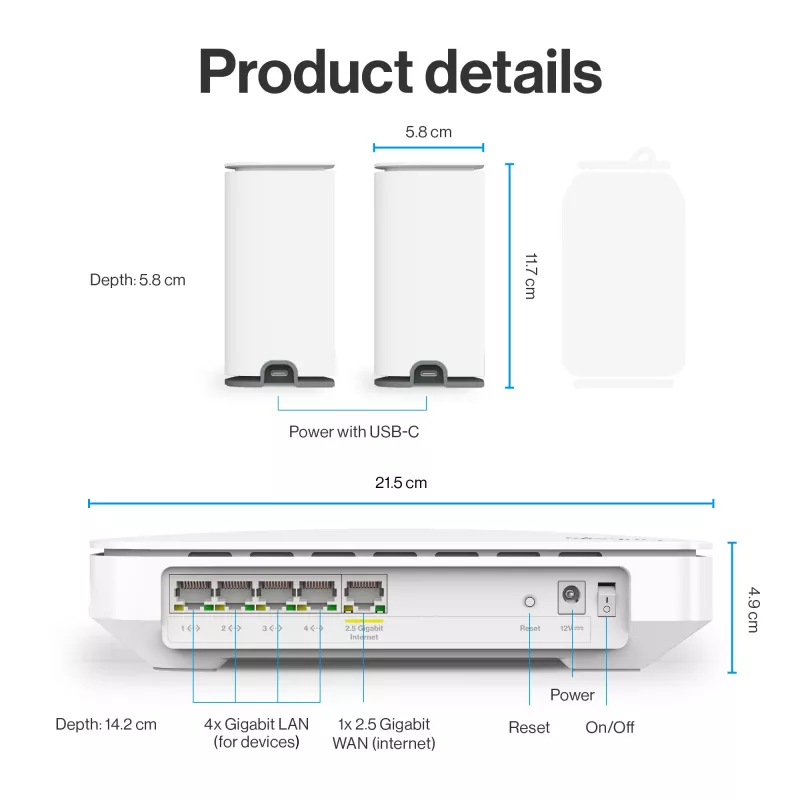Linksys Velop Micro 6 Mesh System – Dual-Band WiFi 6 AX3000 (συσκευασία 3 τεμ.)