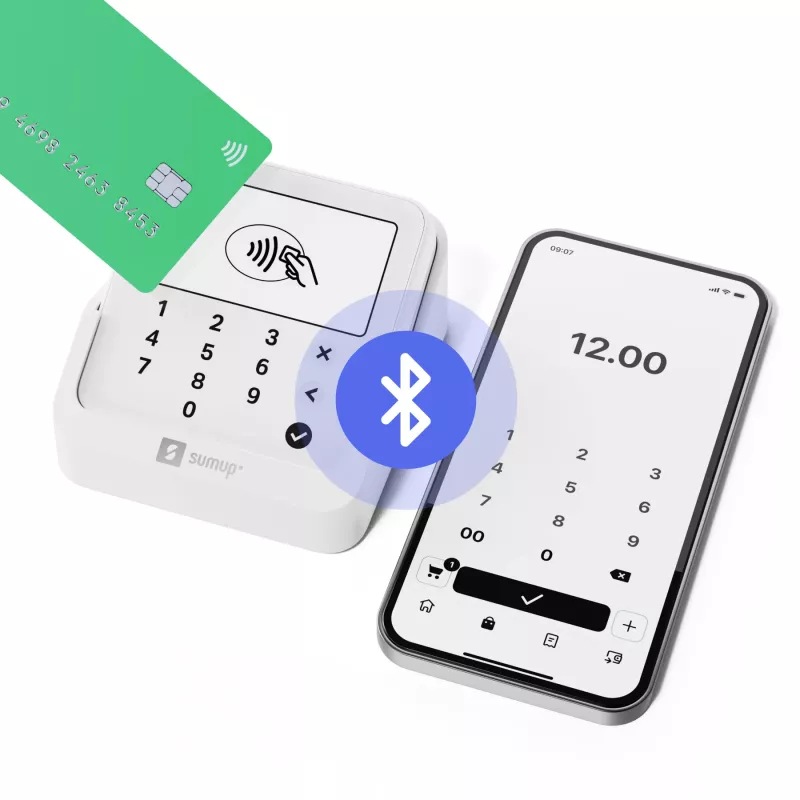 SumUp Solo Lite αναγνώστης έξυπνων καρτών μπαταρία λευκό