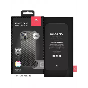 Hama Robust Real Carbon θήκη κινητού 15,5 cm (6,1 ίντσες) κάλυμμα μαύρο