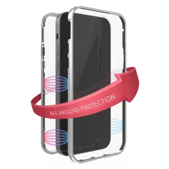 Hama 360° Glass θήκη κινητού κάλυμμα ασημί διαφανές για iPhone 14 Pro