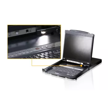 ATEN CL5808N Κονσόλα rack 48,3 cm (19 inch) Μαύρο 1U