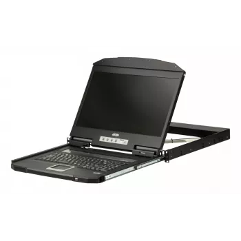 ATEN CL3100NX Κονσόλα rack 47 cm (18,5 inch) 1366 x 768 Pixel Μέταλλο, Πλαστικό Μαύρο 1HE