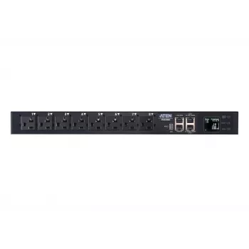 ATEN 32A 8-θέσιο 1HE Metered eco PDU, Metered, 1HE, Μαύρο, LCD, 8 Έξοδοι AC, Υποδοχή C13, Υποδοχή C19