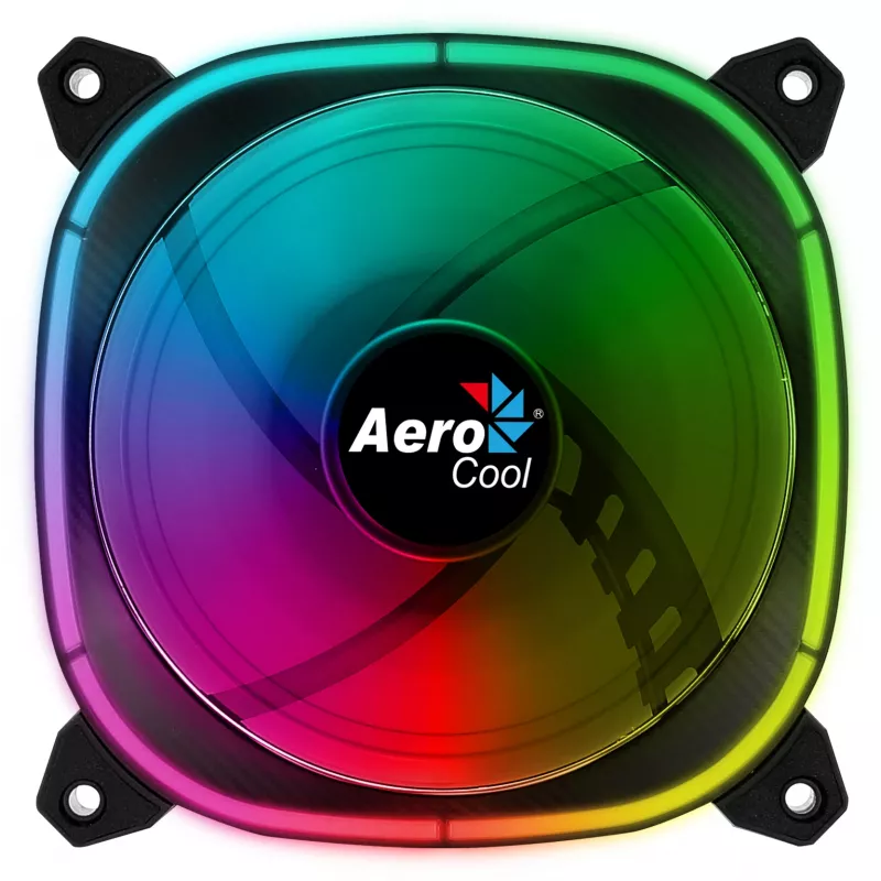 Aerocool ASTRO12 Ανεμιστήρας PC 12cm LED RGB Αντιδόνηση 6 Pins Μαύρο