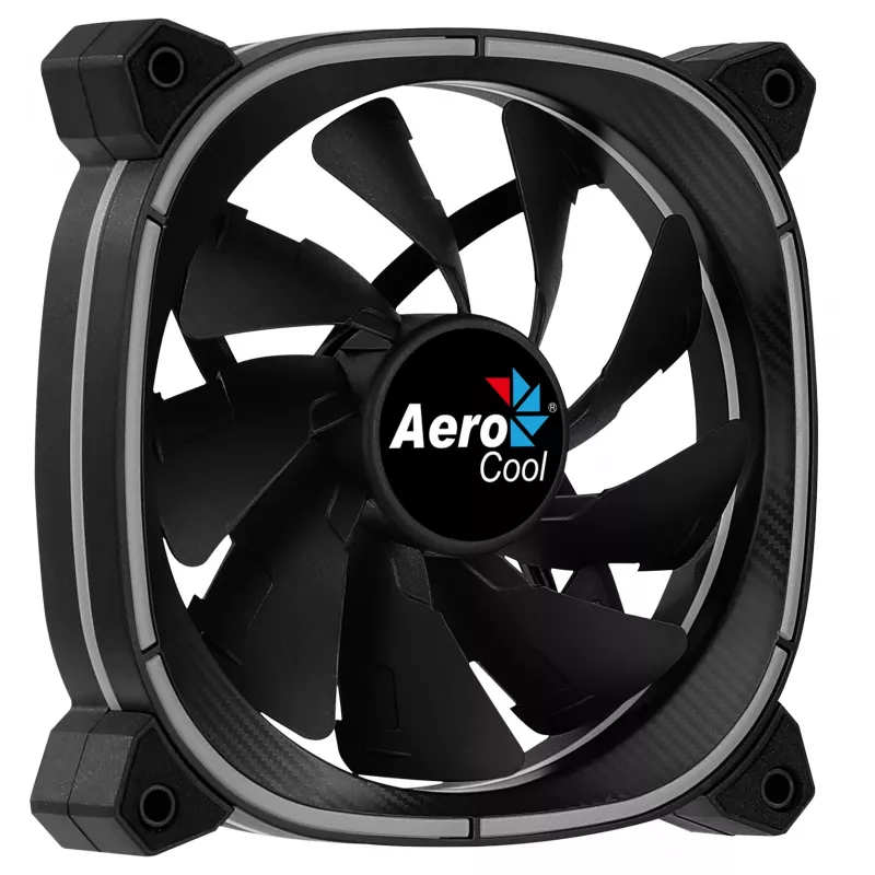 Aerocool ASTRO12 Ανεμιστήρας PC 12cm LED RGB Αντιδόνηση 6 Pins Μαύρο
