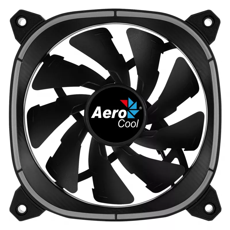 Aerocool ASTRO12 Ανεμιστήρας PC 12cm LED RGB Αντιδόνηση 6 Pins Μαύρο