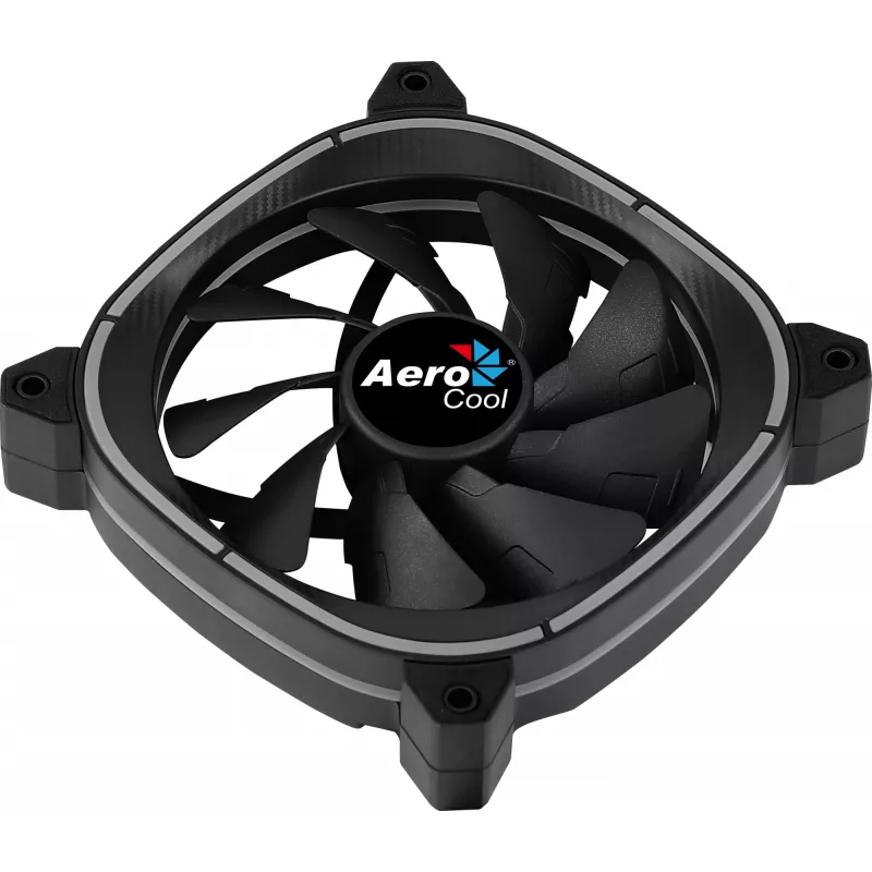Aerocool ASTRO12 Ανεμιστήρας PC 12cm LED RGB Αντιδόνηση 6 Pins Μαύρο