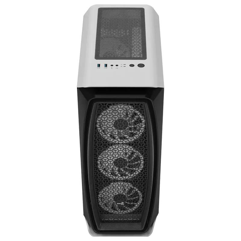 Aerocool AEROONEDUOWHV1 Gaming ATX θήκη 4xARGB ανεμιστήρες λευκό