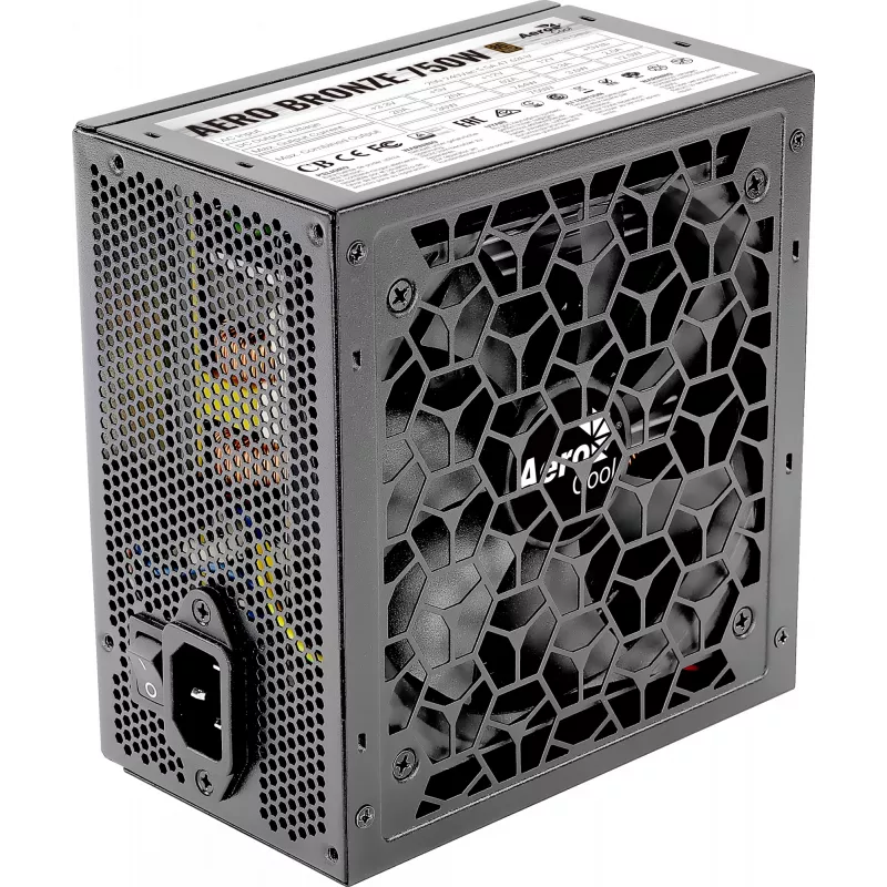 Τροφοδοτικό PC AEROCOOL AEROB750 750W 80 PLUS Bronze Non-Modular 230V Silent μαύρο