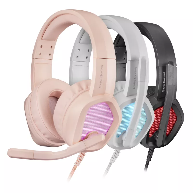 Mars Gaming MH320 headset ενσύρματο κεφαλόδεσμος USB Type-A ροζ