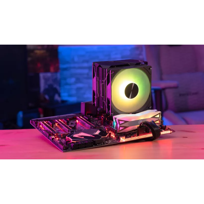 Aerocool Rime 4 Dual ψύκτρα επεξεργαστή αέρα 12 cm μαύρο 1 τεμ.