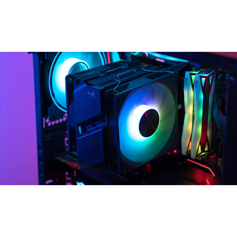 Aerocool Rime 4 Dual ψύκτρα επεξεργαστή αέρα 12 cm μαύρο 1 τεμ.