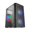Mars Gaming MC300 Micro ATX Tempered Glass θήκη PC 3xFRGB ανεμιστήρες μαύρο