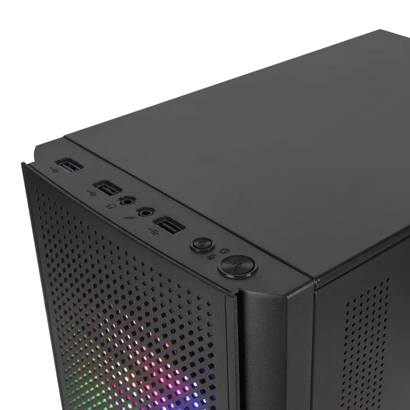 Mars Gaming MC300 Micro ATX Tempered Glass θήκη PC 3xFRGB ανεμιστήρες μαύρο