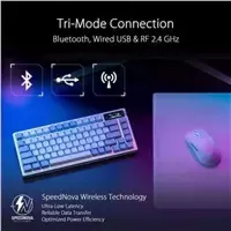ASUS ROG Azoth Πληκτρολόγιο Gaming USB + RF Wireless + Bluetooth Λευκό