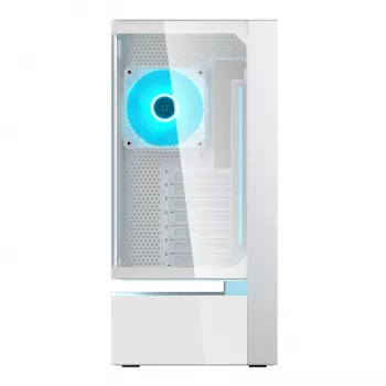 Κουτί υπολογιστή COUGAR CFV235 Vision Midi-Tower – ARGB, οθόνη LCD 23,3 cm (9,16 ίντσες), γυαλί tempered, λευκό, υποστηρίζει ATX/Micro-ITX, 2x 3,5 ίντσες + 2x 2,5 ίντσες