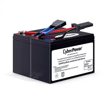 Ανταλλακτικό πακέτο μπαταρίας UPS CYBERPOWER RBP0014 — μολύβδου-υαλοβάμβακα (VRLA) 24 V, 2 μπαταρίες, 4,09 kg, μαύρο