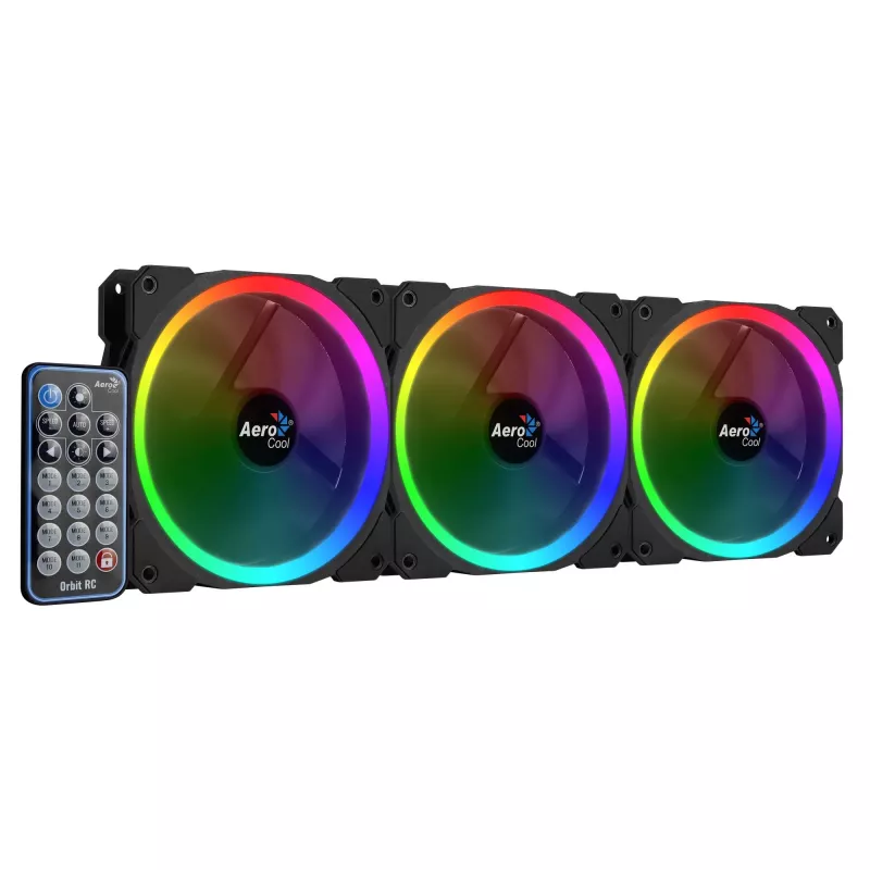 Ανεμιστήρας κουτιού υπολογιστή Aerocool Orbit RC 12 cm μαύρο