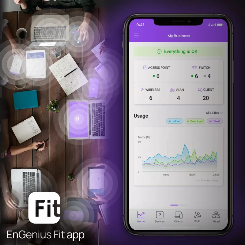 Managed Switch EnGenius FitSwitch 8 PoE 8x Gigabit Ethernet θύρες