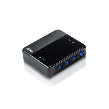 ATEN Συσκευή κοινής χρήσης περιφερειακών 4-Port USB 3.0, 5 Gbit/s, Micro-USB Type B, μαύρο, πλαστικό, 0 - 40 °C, -20 - 60 °C