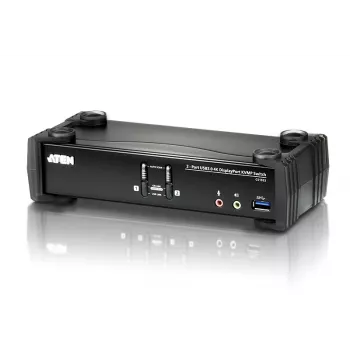ATEN Διακόπτης KVMP™ 2-Port USB 3.1 Gen 1 4K DisplayPort 1.2 με ήχο (καλώδιο KVM περιλαμβάνεται)