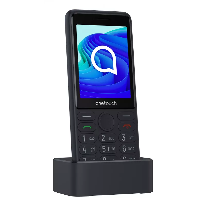 TCL OneTouch 4042S Dual-SIM τηλέφωνο με βάση φόρτισης, γκρι