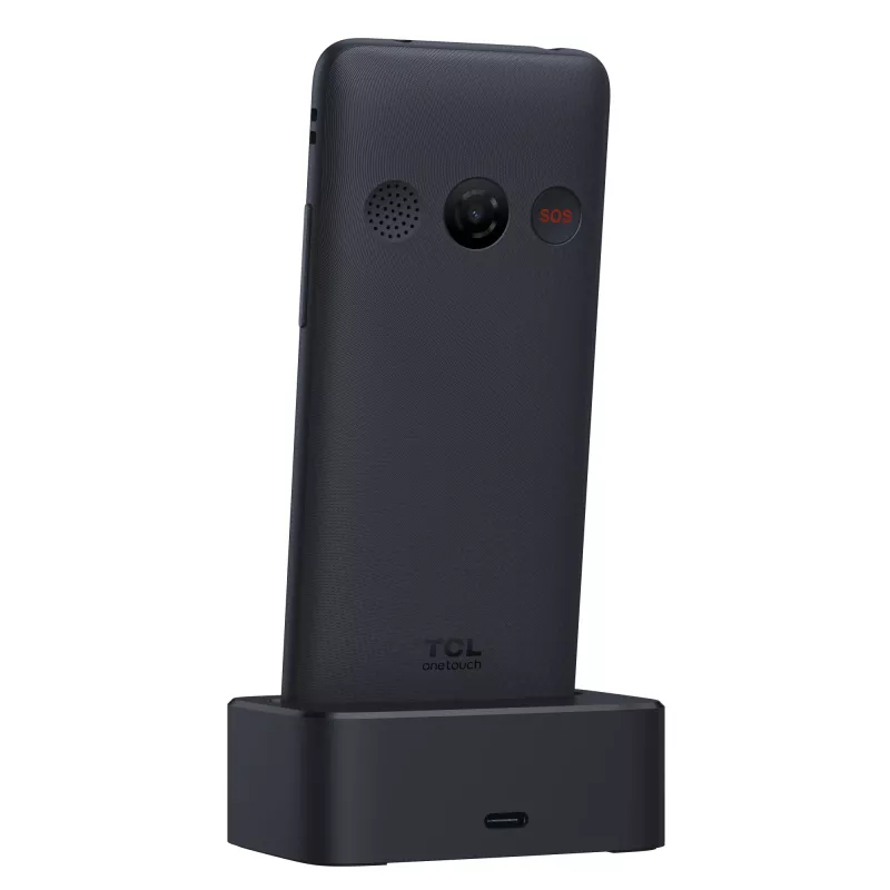 TCL OneTouch 4042S Dual-SIM τηλέφωνο με βάση φόρτισης, γκρι