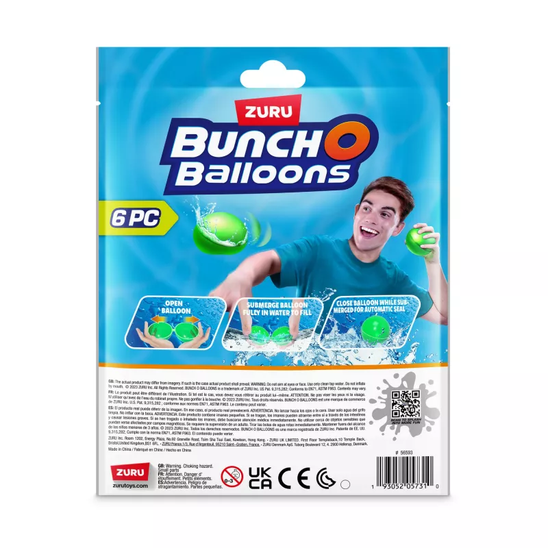 Bunch O Balloons Επαναχρησιμοποιούμενες υδροβομβίδες συσκευασία 6 τεμ. ZURU