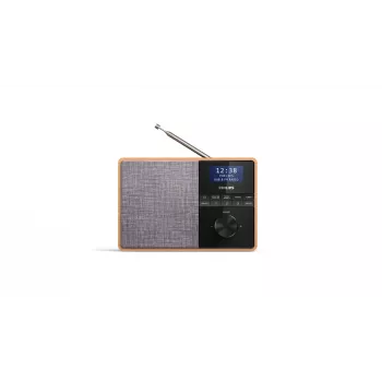 Philips TAR5505/10 Ραδιόφωνο φορητό Ψηφιακό Μαύρο, Γκρι, Ξύλο