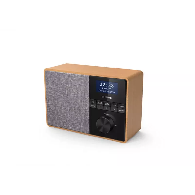 Philips TAR5505/10 Ραδιόφωνο φορητό Ψηφιακό Μαύρο, Γκρι, Ξύλο