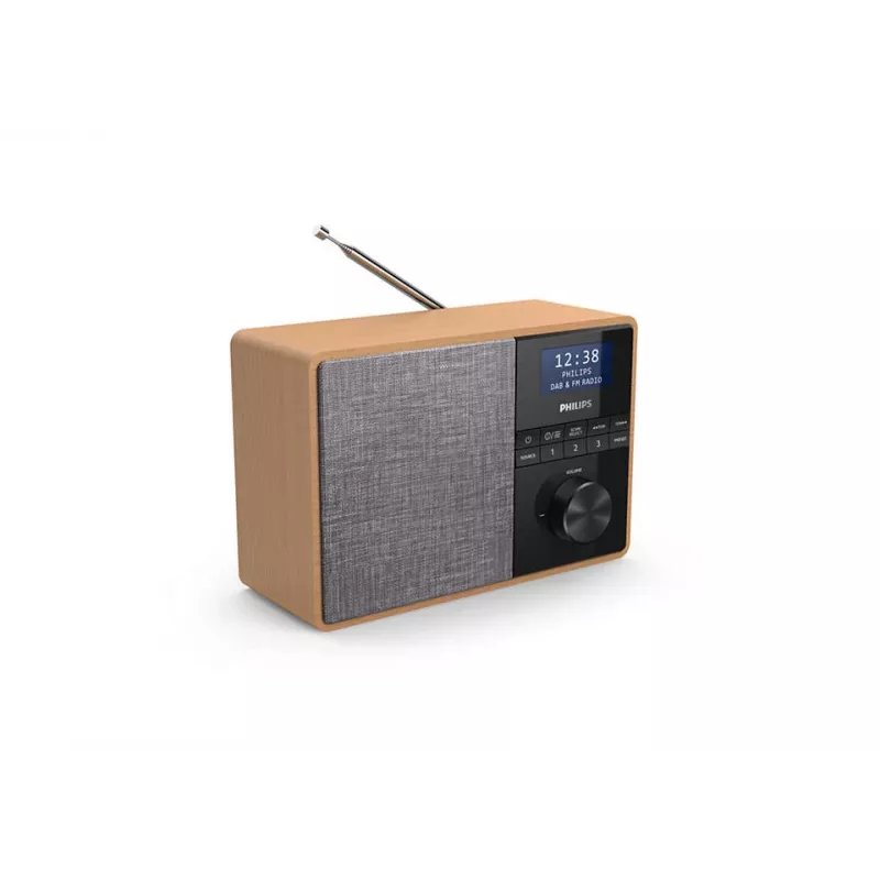 Philips TAR5505/10 Ραδιόφωνο φορητό Ψηφιακό Μαύρο, Γκρι, Ξύλο