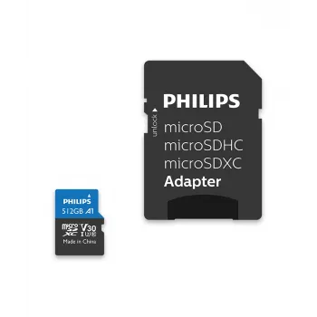 Philips FM51MP65B/00 κάρτα microSDXC, 512 GB, Class 10, UHS-I U3, με αντάπτορα